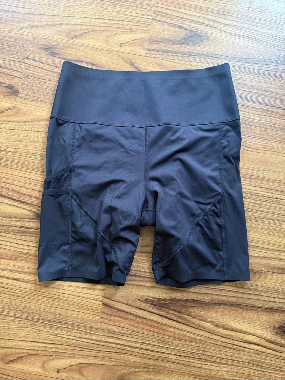 knix Leakproof Black High-Rise Bike Shorts with Side Pockets
